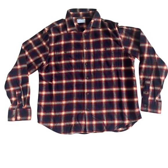 Old Navy Red and Blue Casual Button Down Shirt - Picture 1 of 6